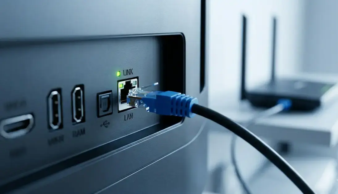 Como conectar Smart TV na internet via cabo LAN corretamente
